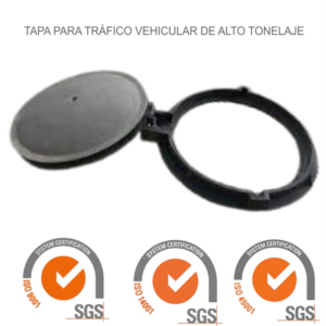 TAPA DE CONCRETO PARA BUZÓN 60CM DIAMETRO